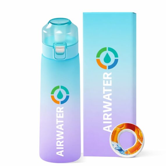 AirWater - Scented Flavour Water Bottle  BPA Free Tritan Pink & Blue & 1 Pod Deal